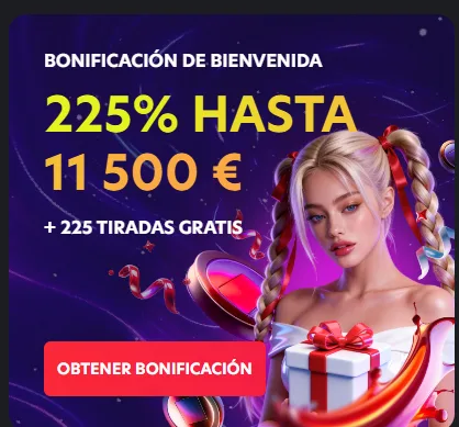 Banner del bono de bienvenida de 1Red: 225% hasta 11.500 EUR