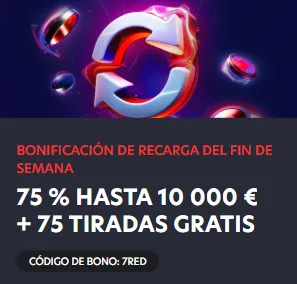 Bono de recarga del fin de semana de 1Red con el código 7RED