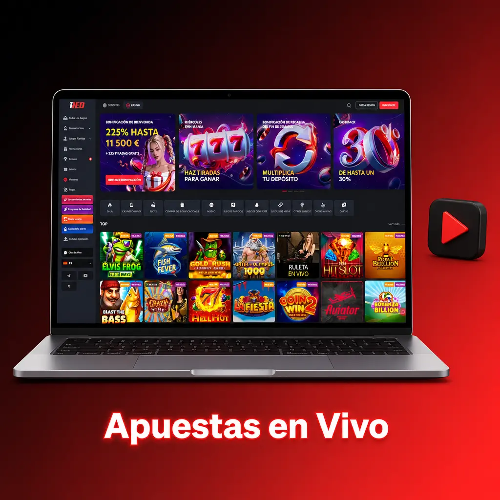 Apuestas en vivo de 1Red con cuotas actualizadas en fútbol, tenis, baloncesto y cibersports, con estadísticas y cash out.